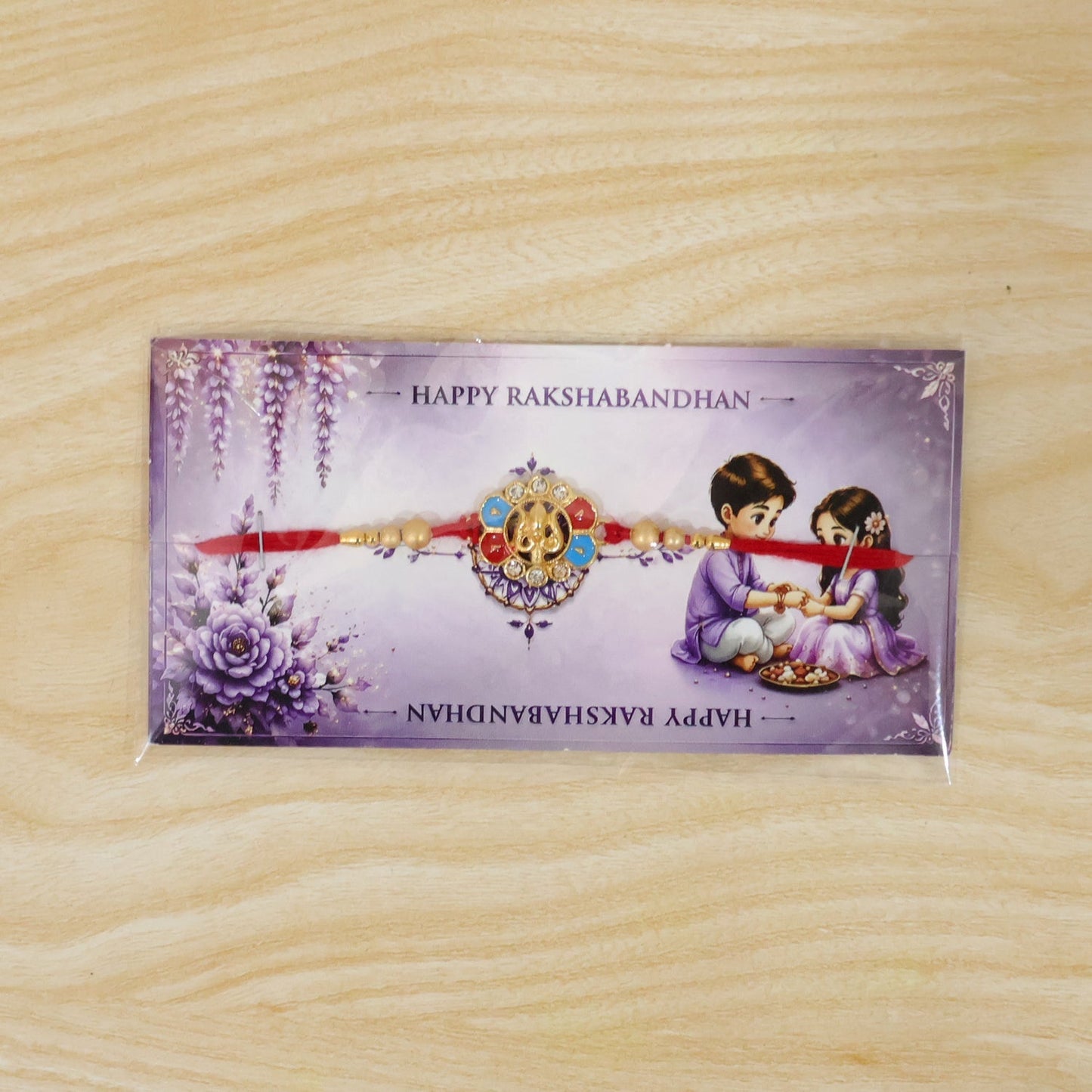 Traditional Trishul Rakhi with Decorative Beads for Brother (10pcs)