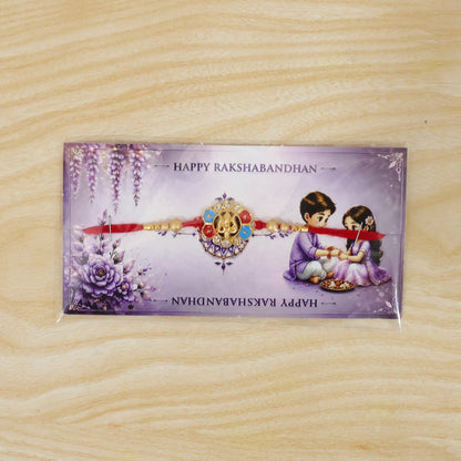 Traditional Trishul Rakhi with Decorative Beads for Brother (10pcs)