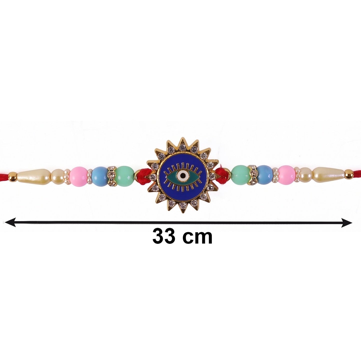 Evil Eye Sun Rays Rakhi Stylish & Protective for Bhai (10pcs)