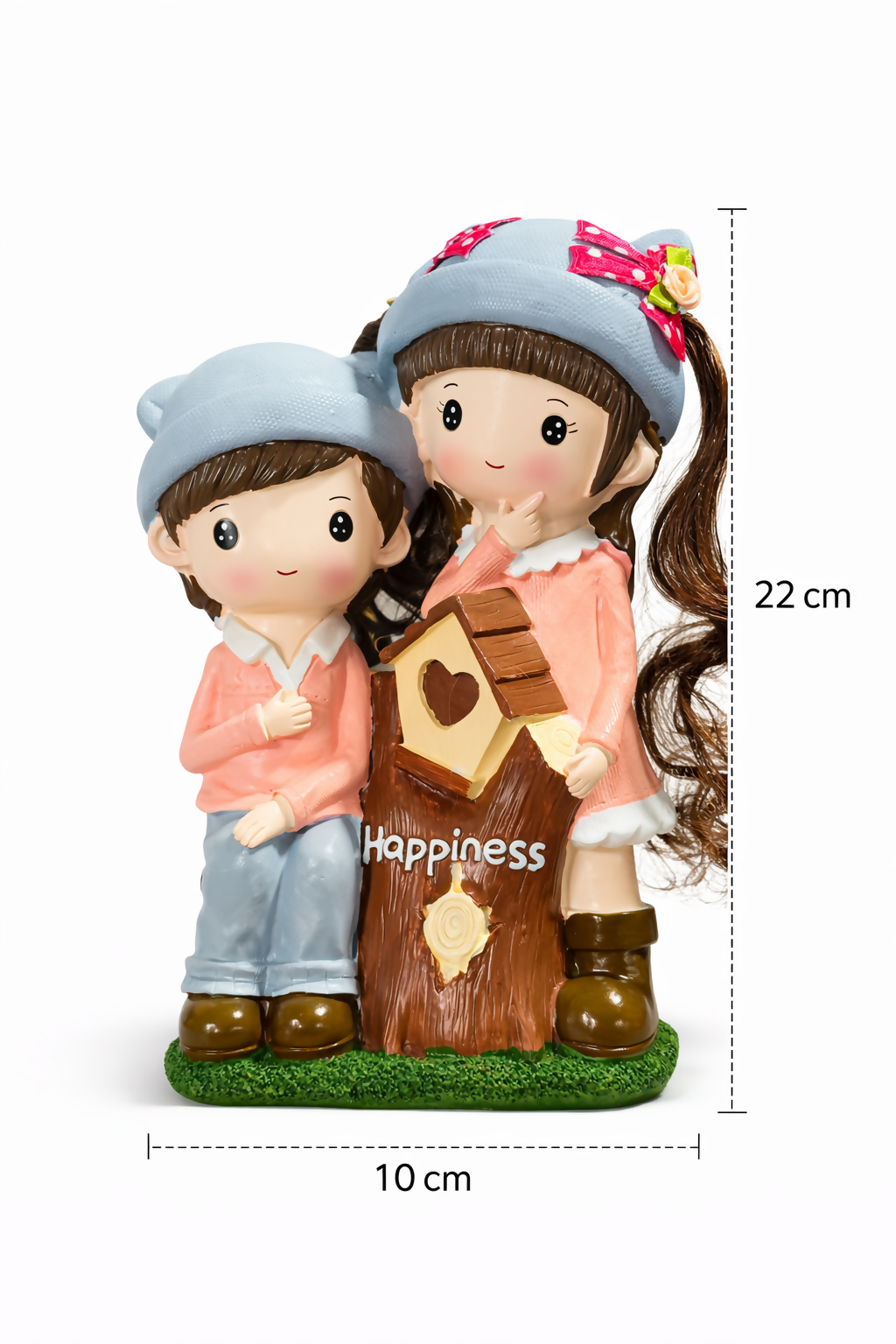 Cute Couple Piggy Bank Statue with Coin Slot | Decorative Savings Bank for Kids & Gifts