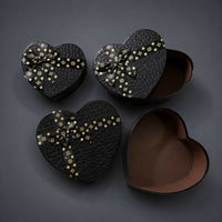 Heart Shape Nested Gift Box Set of 3 with Ribbon (Color May Vary)