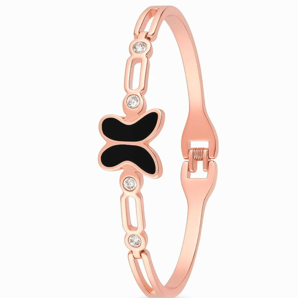 Stainless Steel Rose Gold Plated Kada Bracelet For Girls And Women