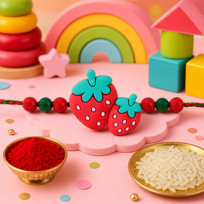 Strawberry Kids Rakhi Cute Cartoon Pattern for Brother (10pcs)