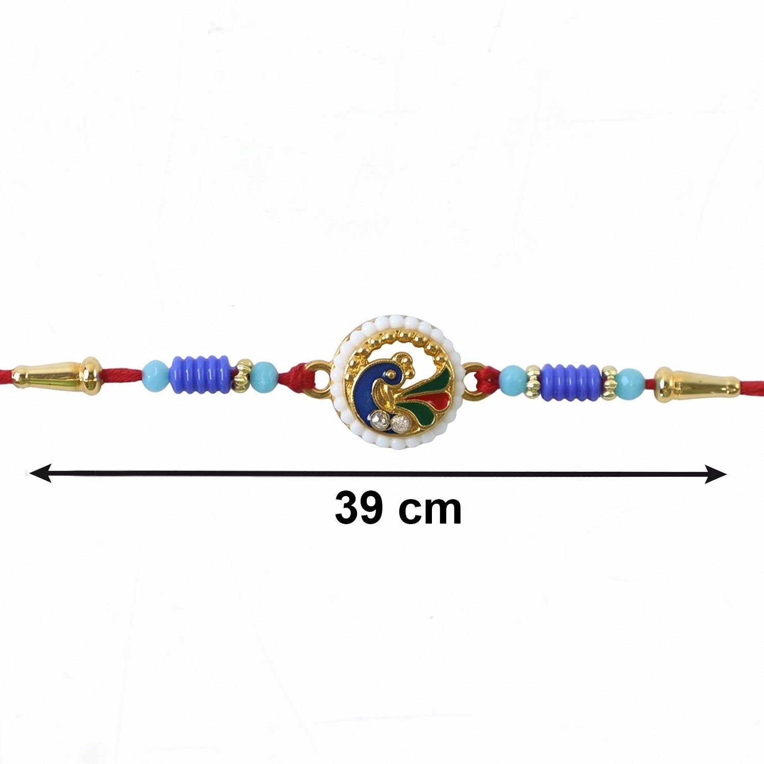 Peacock Pearl Frame Designer Rakhi