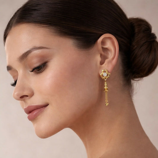 Minimal Daily Wear Gold Plated Earring