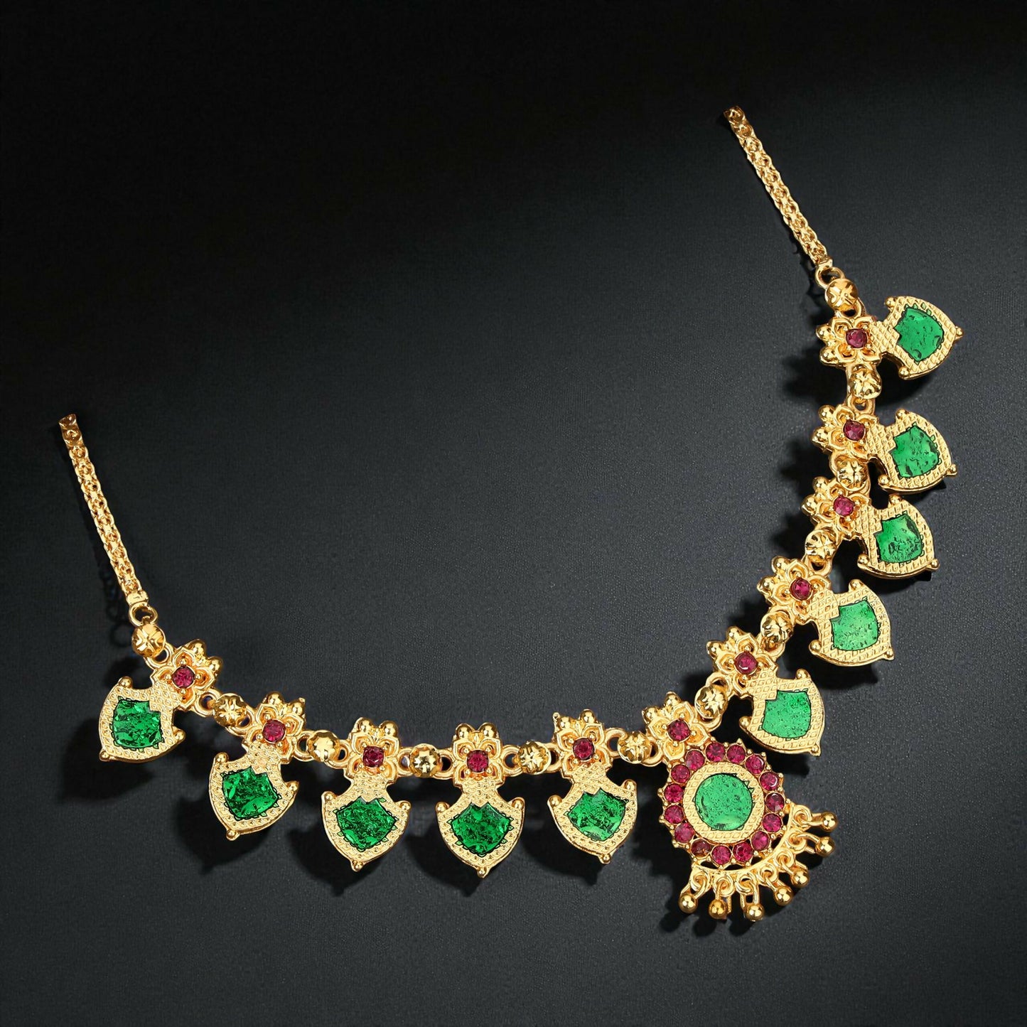 Silver-Tone Crystal & Lavender Drop Choker Set