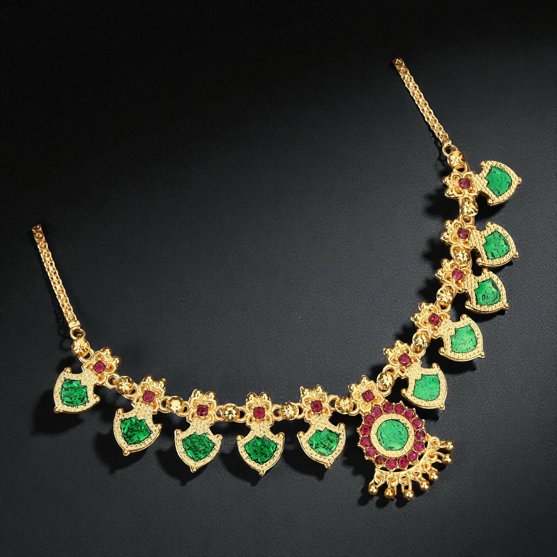 Silver-Tone Crystal & Lavender Drop Choker Set