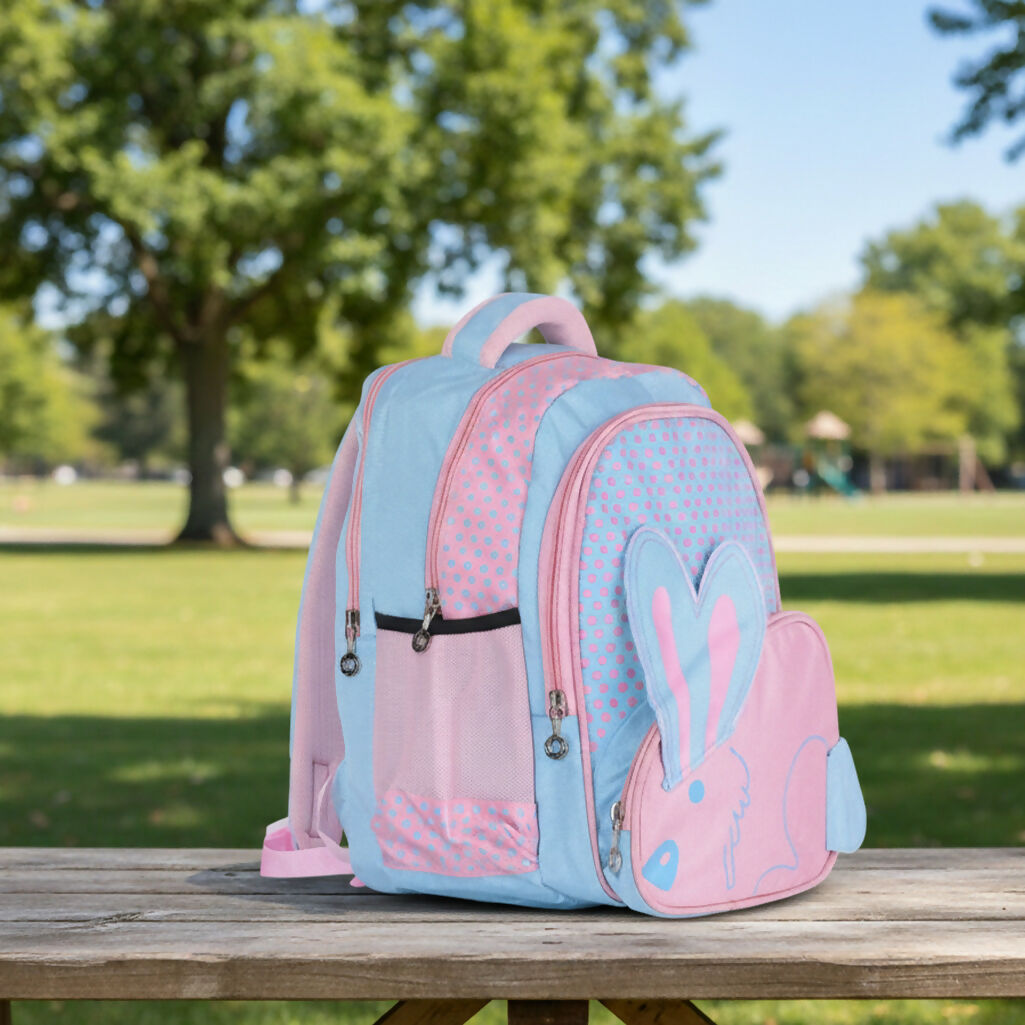Interior of kids backpack showing spacious compartments for preschool essentials