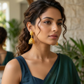 Gold Finish Jhumka Earrings – Traditional Ethnic Jewelry