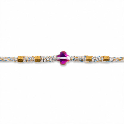 Beautiful Pearl and Stone Rakhi with Bright Beads and Elegant Raksha Bandhan Look