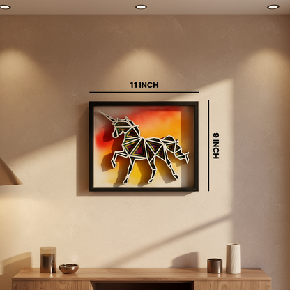 Handcrafted Multi-Layer Wooden Horse Wall Art – 3D Running Horse Design | Elegant Home Decor Frame | Premium Handmade Indian Artwork