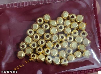 Traditional Maharashtrian Ashtpailu Mangalsutra Mani Beads – Ashtkoni Design (Pack of 50)