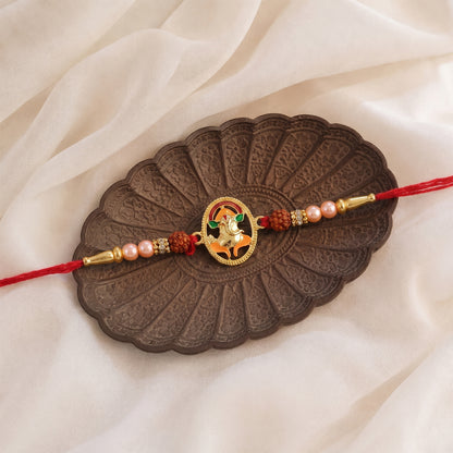 Traditional Ganesha Design Rakhi full view