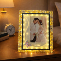 LED Crystal Photo Frame with Light Decorative Table Frame