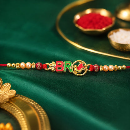 Bro Rakhi Stylish Text Design for Raksha Bandhan (5pcs)