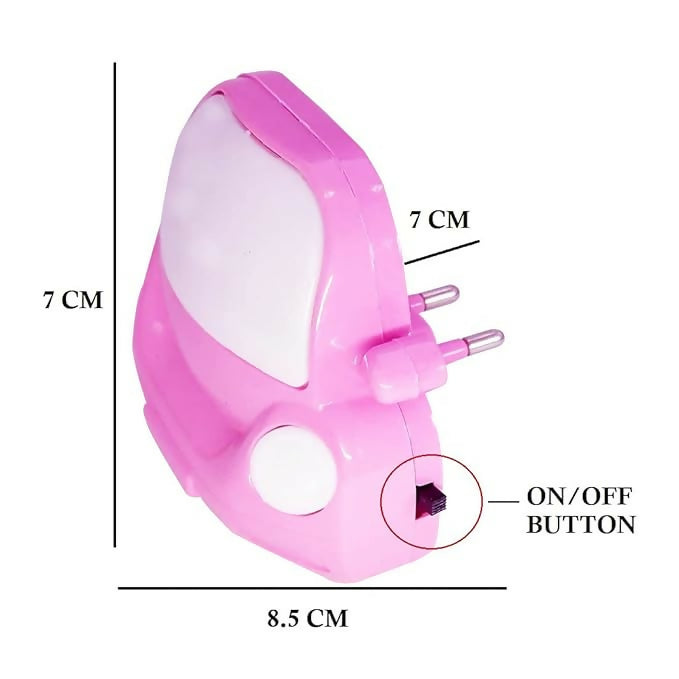 Car Shape Plug-In LED Night Lamp for Bedroom, Kids Room & Hallway(COLOR MAY VARY)