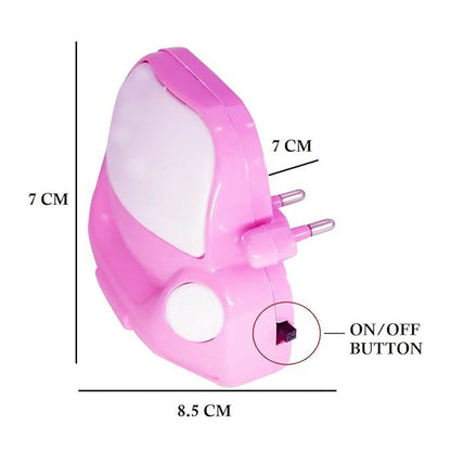 Car Shape Plug-In LED Night Lamp for Bedroom, Kids Room & Hallway(COLOR MAY VARY)