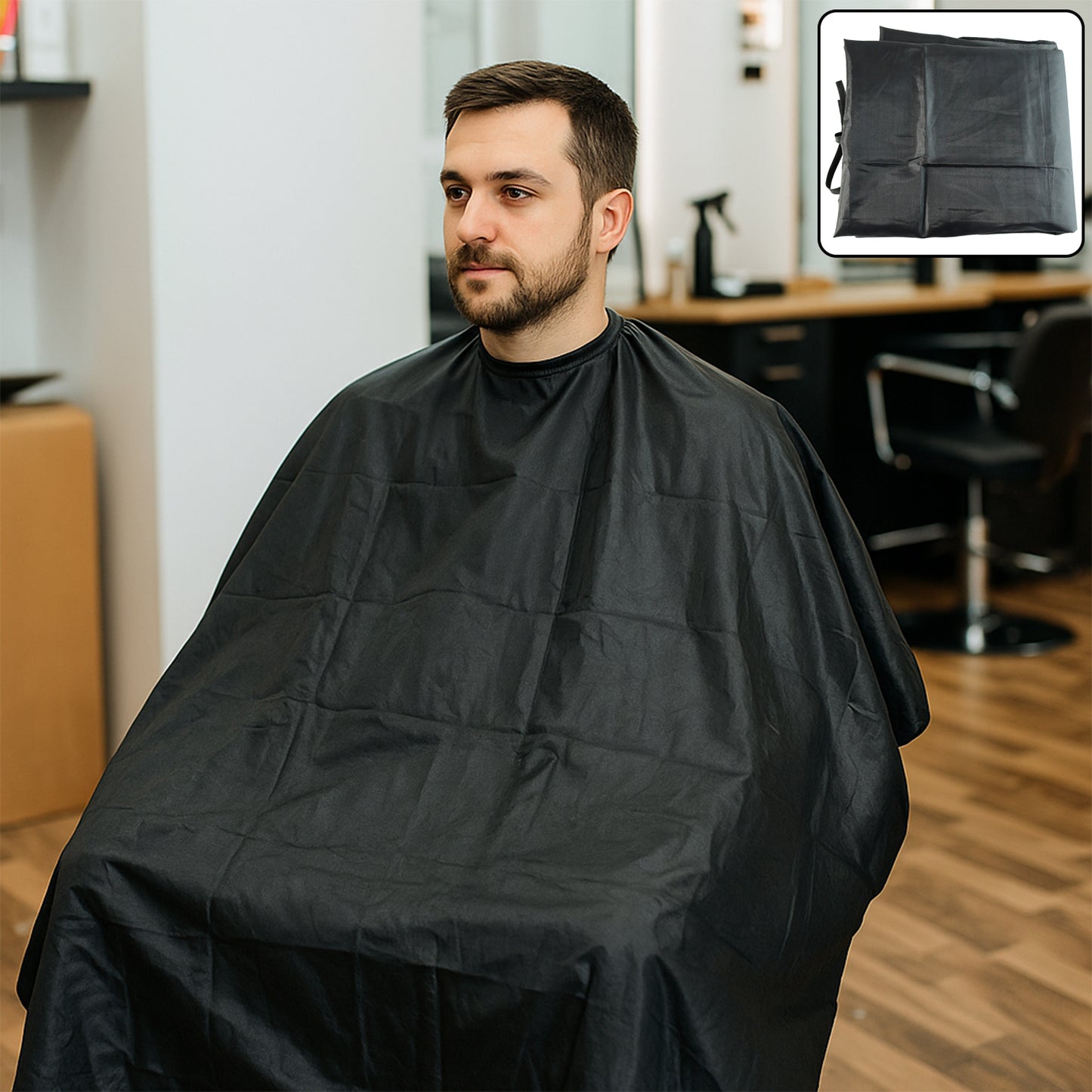 Professional Hair Cutting Salon Apron Cape Waterproof Barber Cloth (1 Pc)