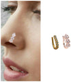 Cubic Zirconia Clip-On Nose Rings Set – 6-Piece No Piercing