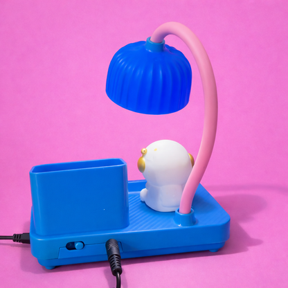 Blue Astronaut LED Desk Lamp with Pen Holder & Organizer for Study Table & Kids Room