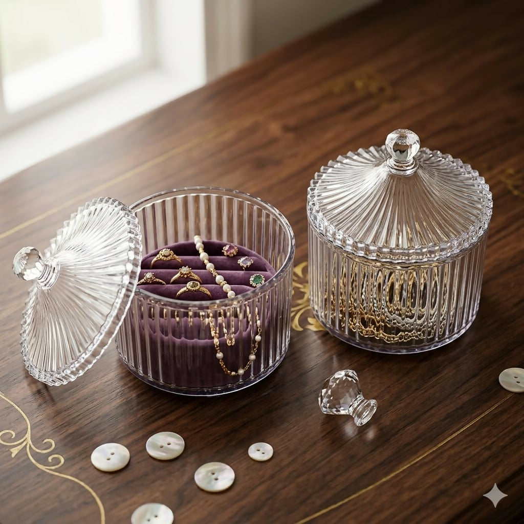 Set of two airtight dry fruit jars with elegant design