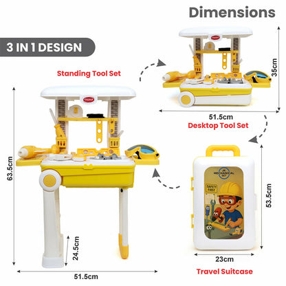 Aditi kid's tool trolley playing accessories displayed