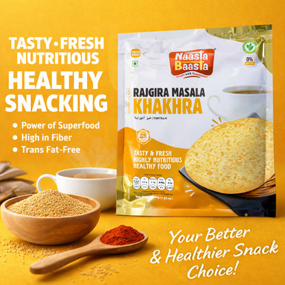 Naasta Baasta Rajgira Masala Khakhra - Crispy Farali Ready to Eat Snack (200 Gm)