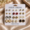 Women’s Fashion Earrings Set – 12 Pairs Stylish Stud Earrings for Girls