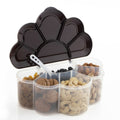 Airtight Flower Design Snack Box – 6-Compartment Storage