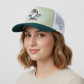 Breathable Green Mesh Cap – Unisex Adjustable Fashion Accessory