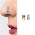 Non-Pierced Designer Nosepin Combo – Silver & Gold Plated Set