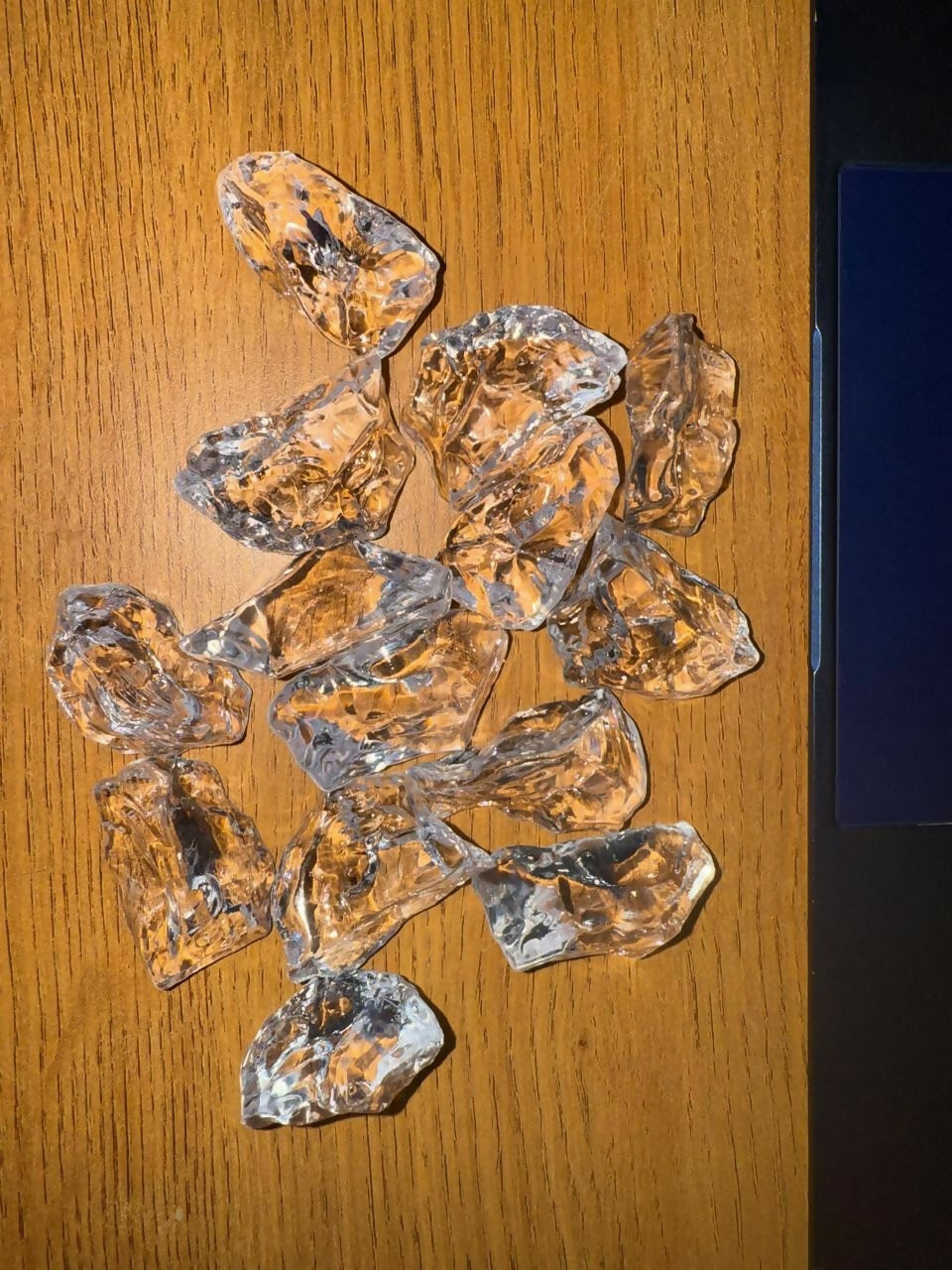 Clear crystal stones enhancing fountain and home décor
