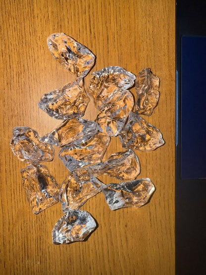 Clear crystal stones enhancing fountain and home décor