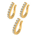 Gold-Plated Nose Ring Set of 3 – Elegant CZ Daily Nosepins