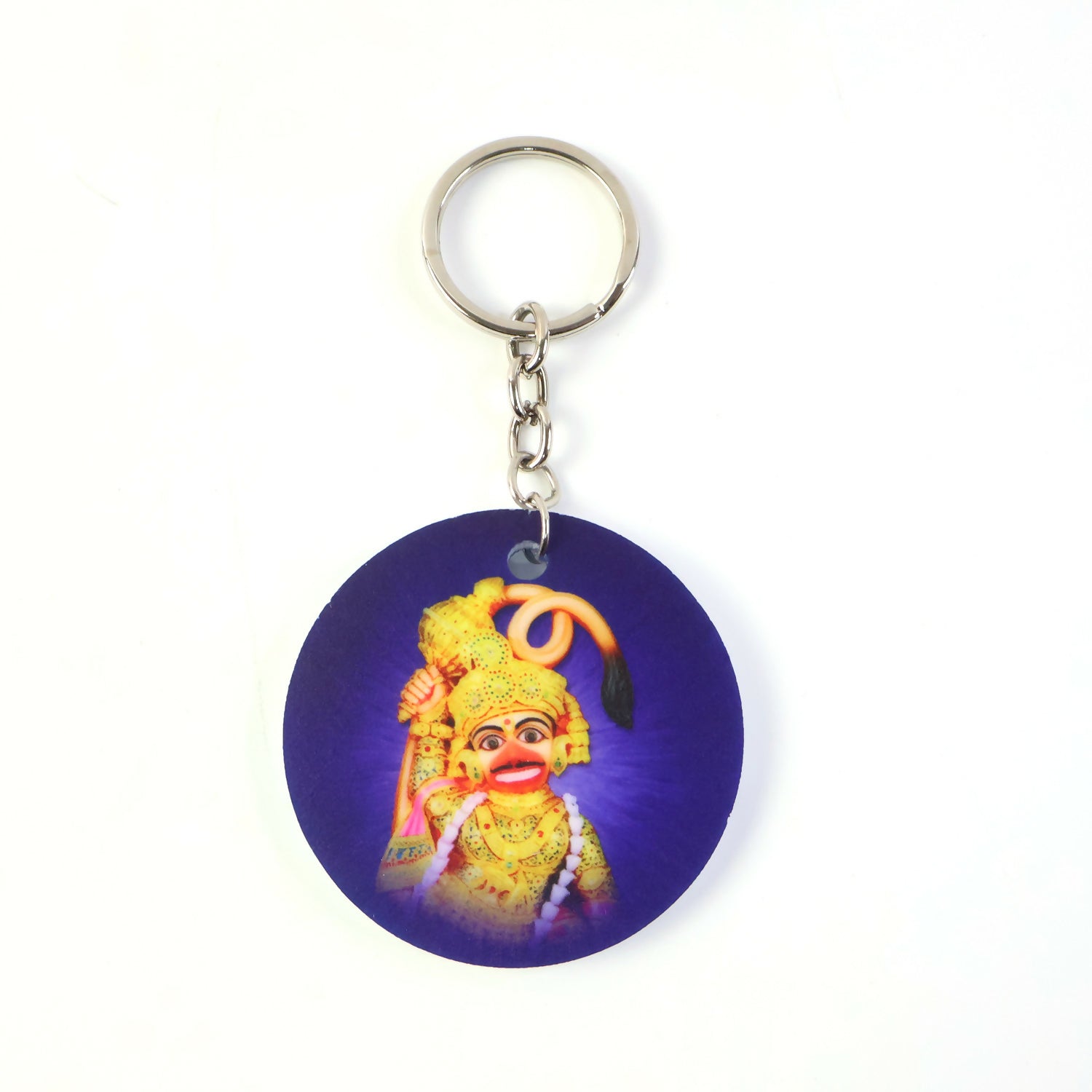 Hanuman Ji Printed Round Keychain – Durable, Vibrant & Lightweight Key Holder
