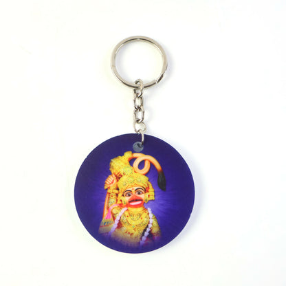 Hanuman Ji Printed Round Keychain – Durable, Vibrant & Lightweight Key Holder