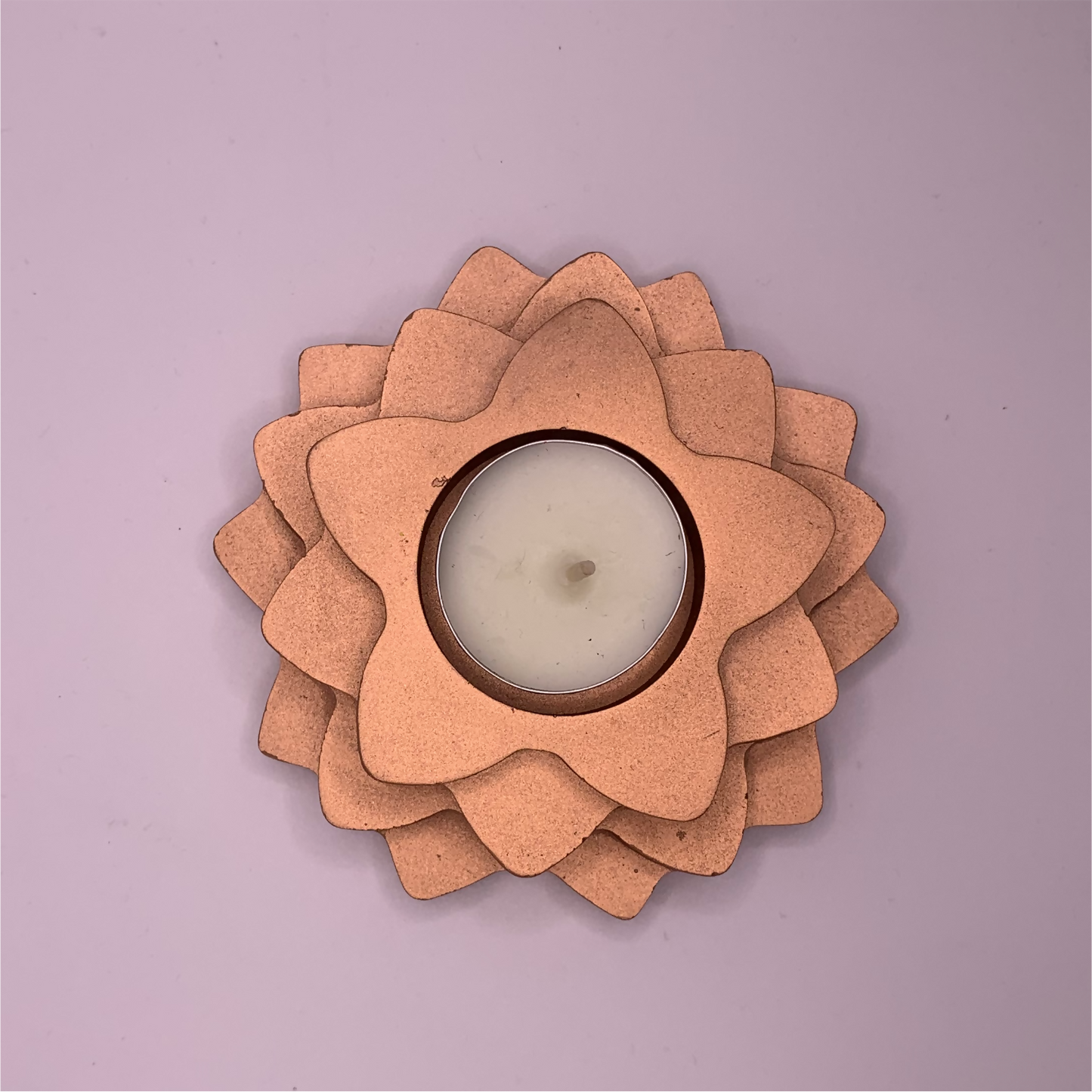 Flower 4-Layer Diya gold tealight candle Elegant Home Decor Handmade