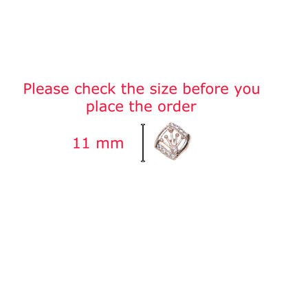 Rose Gold Plated Crown Stud Earrings for Daily Wear for women and girls