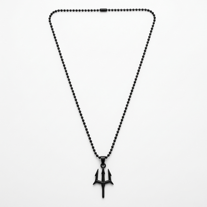 Designer Trishul Pendant Necklace detailed view