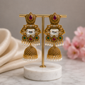 Kundan Jhumka Earrings – Elegant Pearl Drop Design for Women