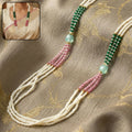 Pearl Necklace – Multi-Layer Design with Pastel & Vibrant Stones
