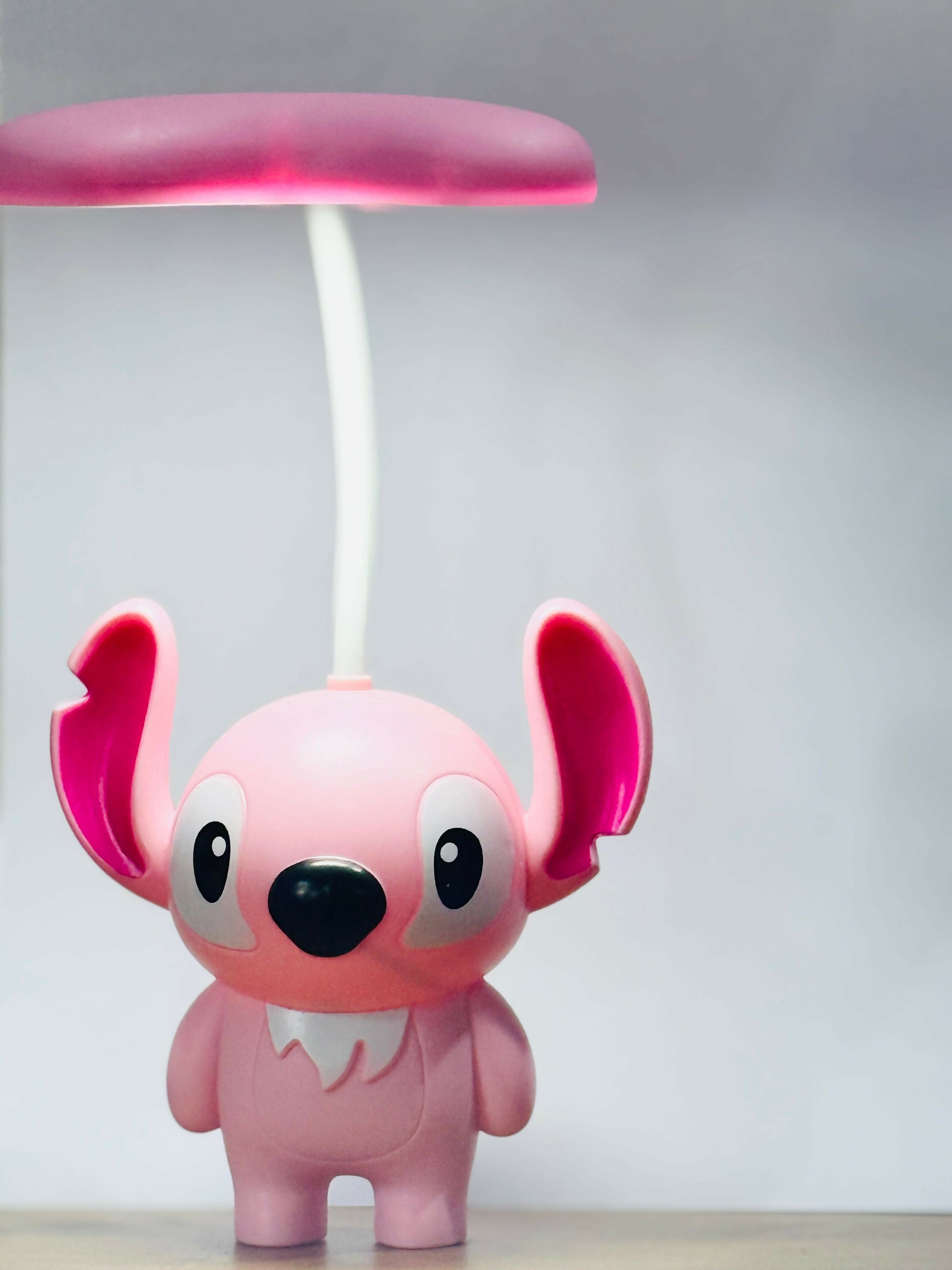 Cute Pink Cartoon Table Lamp for Kids – USB Rechargeable LED Desk Light