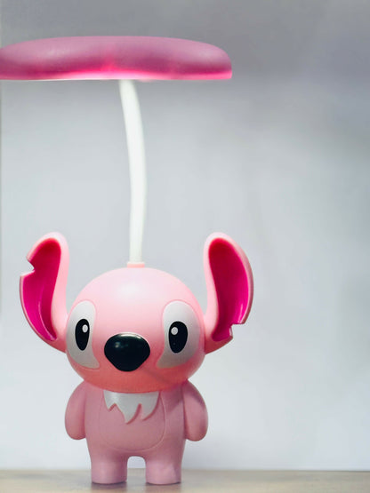 Cute Pink Cartoon Table Lamp for Kids – USB Rechargeable LED Desk Light