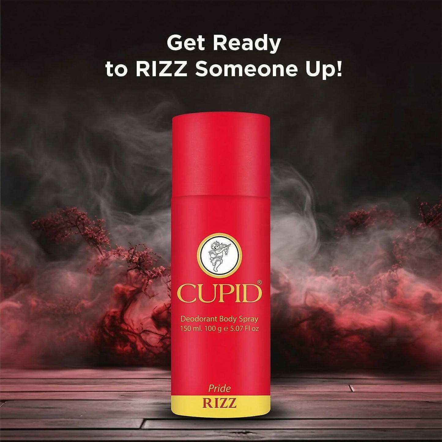 CUPID Deodorant Body Spray - RIZZ Pride Fragrance for Men (150 ml)