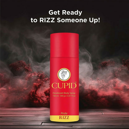 CUPID Deodorant Body Spray - RIZZ Pride Fragrance for Men (150 ml)