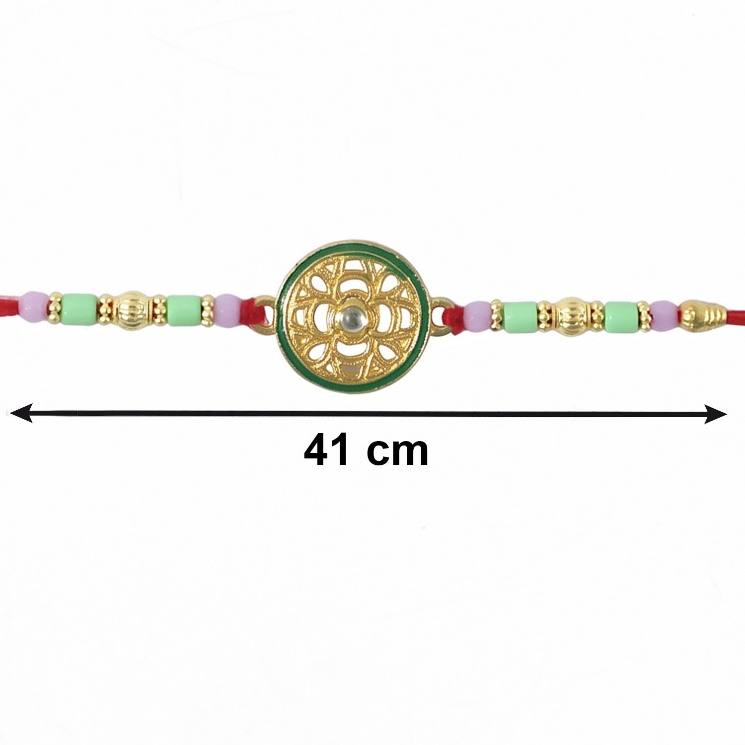 Rakhi Beautiful Designer Golden Floral Wheel for Raksha Bandhan (5pcs)