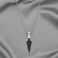 Arrowhead Pendant Necklace – Modern Black & Silver Design