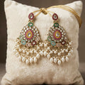Kundan & Meenakari Chandbali Earrings – Traditional Bridal Jewelry