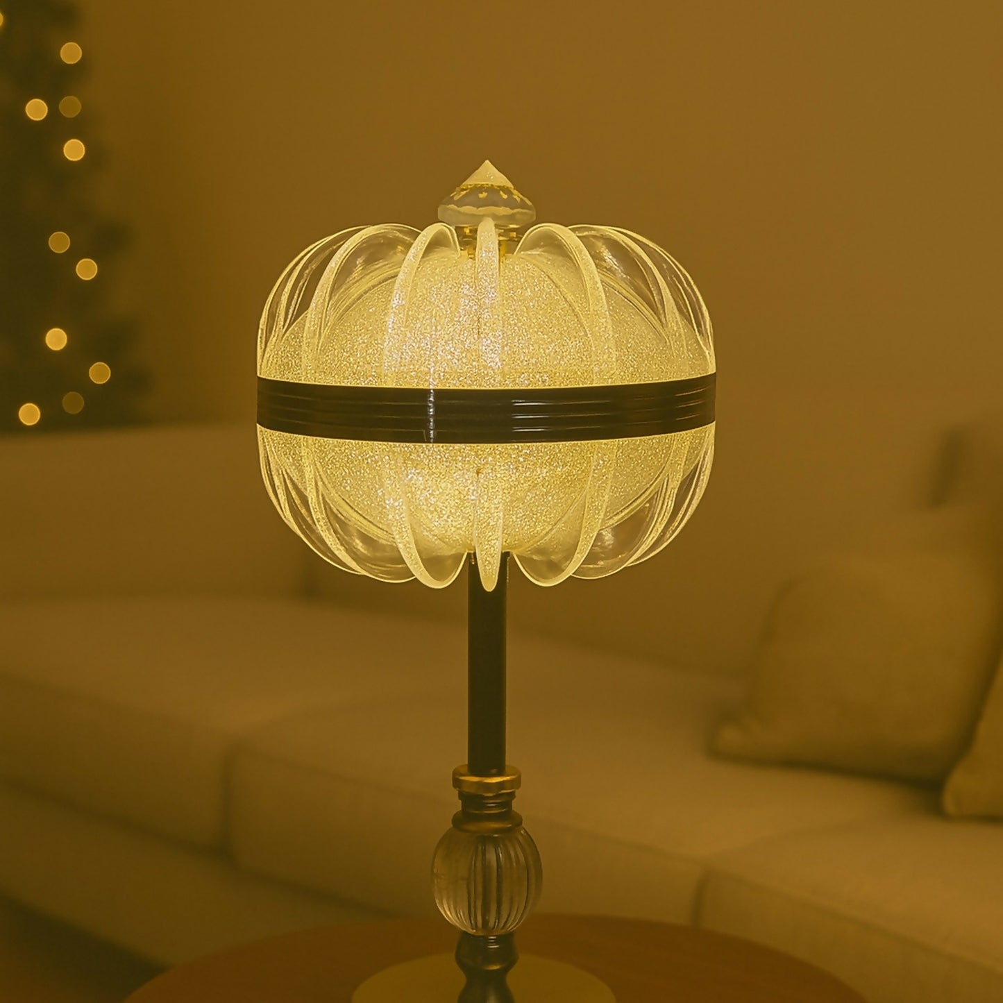 Luxury Bedside Lamp with Metal Stand for Living Room, Bedroom & Office Decoration