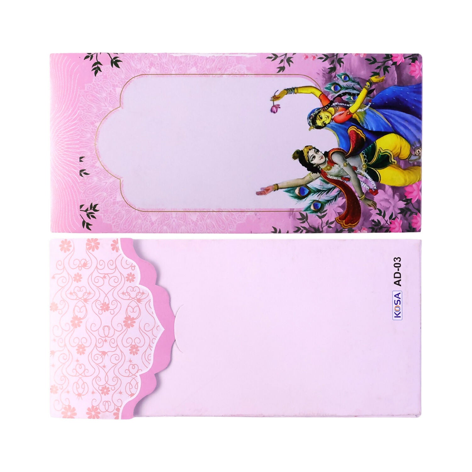 Traditional Radha Krishna Wedding Shagun Money Envelope Pack of 10 Pieces
